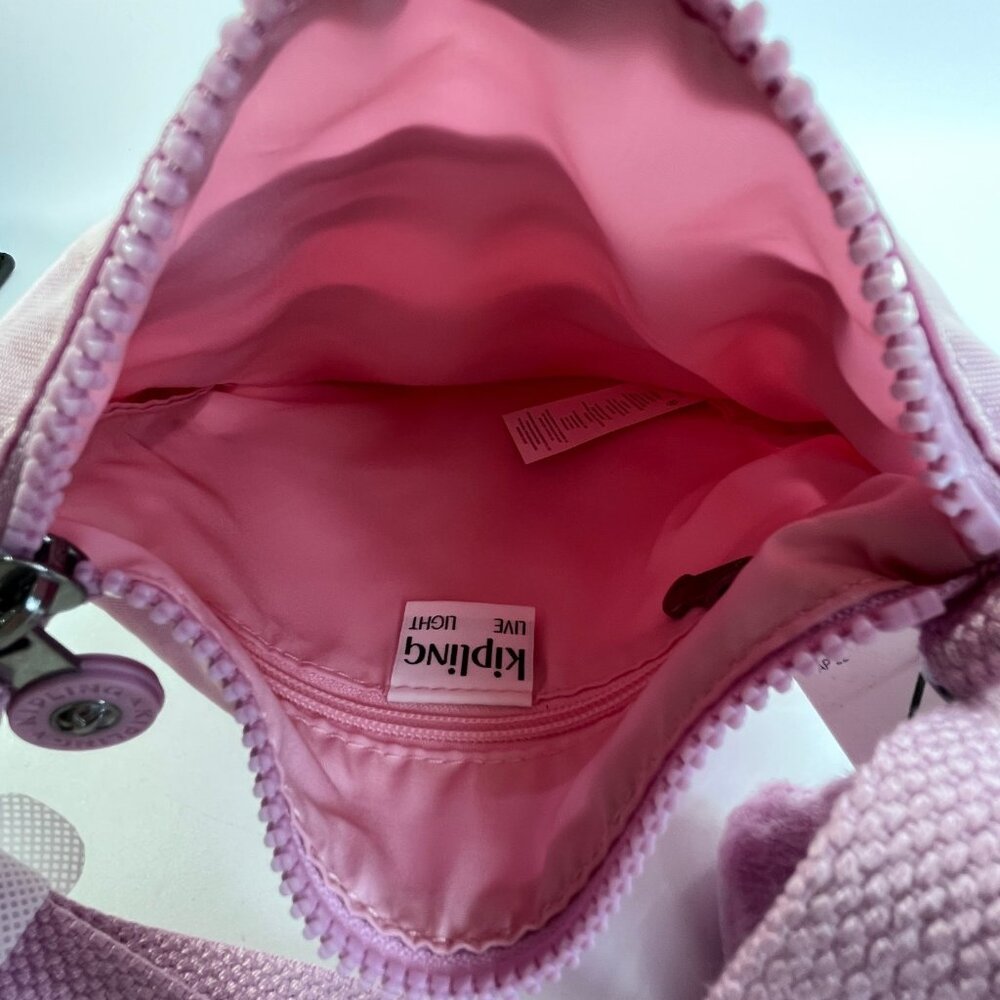 Kipling Keiko Mini Crossbody Bag Blooming Pink Lightweight Nylon - Picture 6 of 10